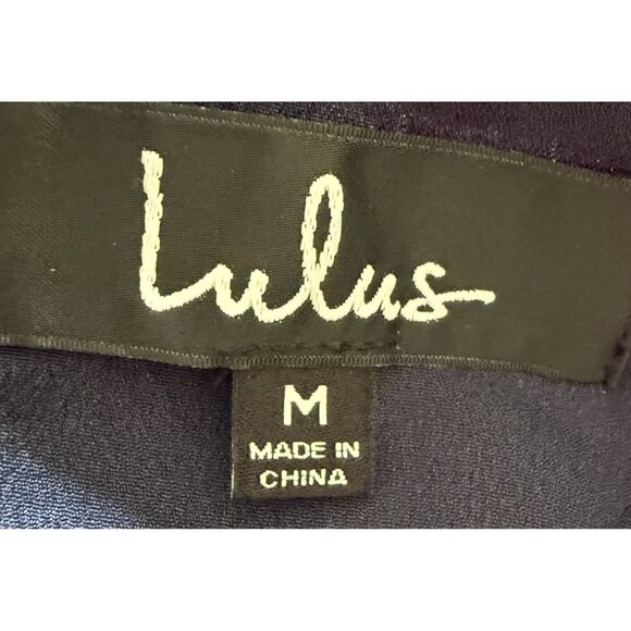 Floral Navy Ruffle Off-Shoulder Dress Womens M By Lulus Fairy Grunge CountryCore - Picture 5 of 6